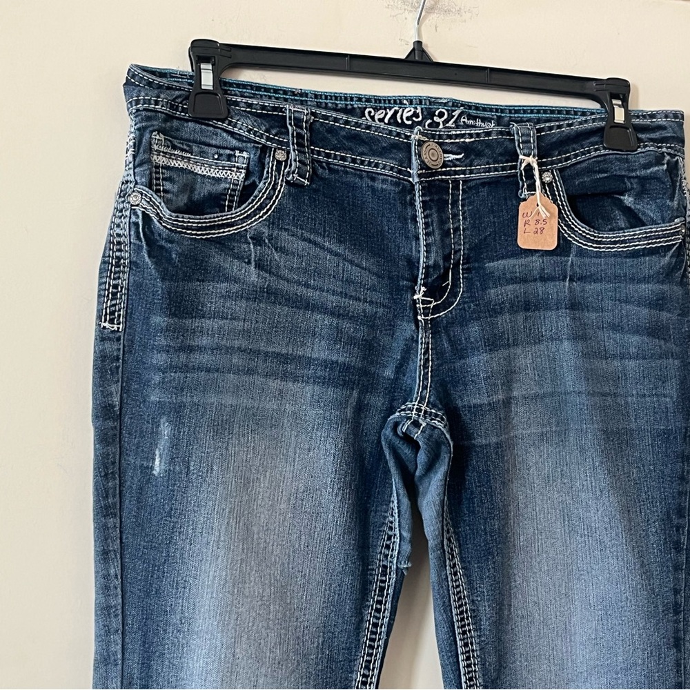 Amethyst Jeans Boot Cut in Medium Wash Juniors Size 13 - Picture 6 of 15